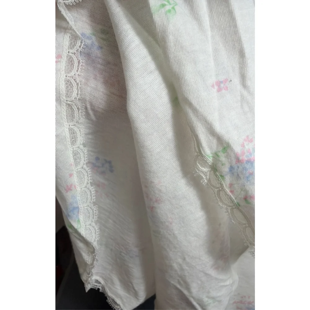 Vintage 80s Carole Hochman Cotton Nightie B Altman 5th Ave Romantic Cottagecore